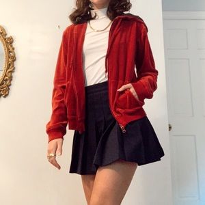 Velour Tommy Hilfiger zip up hoodie